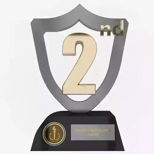 2nd Winner Trophy Low-poly 3D model