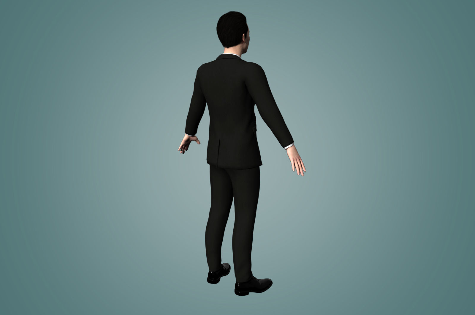 Realistic binding male staff Low-poly 3D model_18