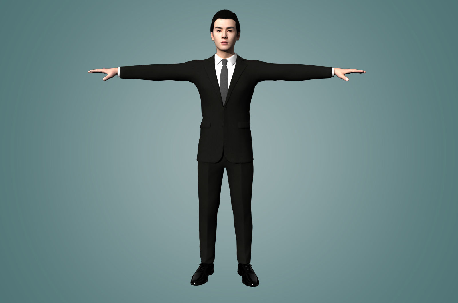 Realistic binding male staff Low-poly 3D model_13