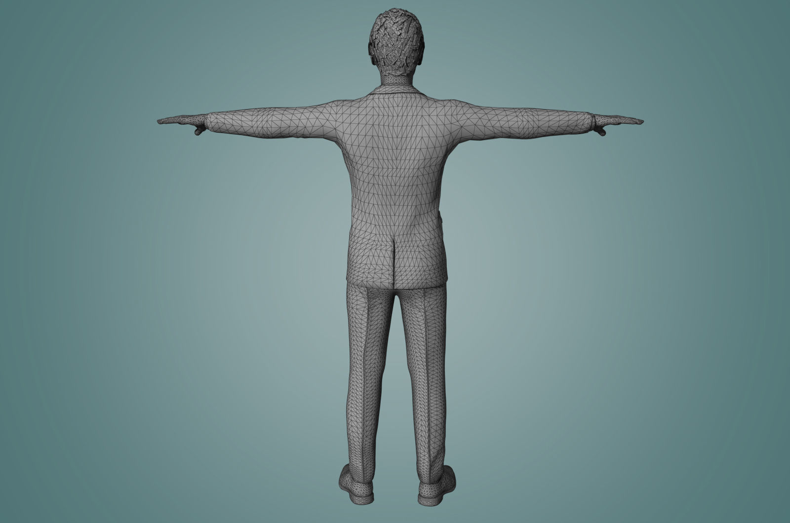 Realistic binding male staff Low-poly 3D model_9