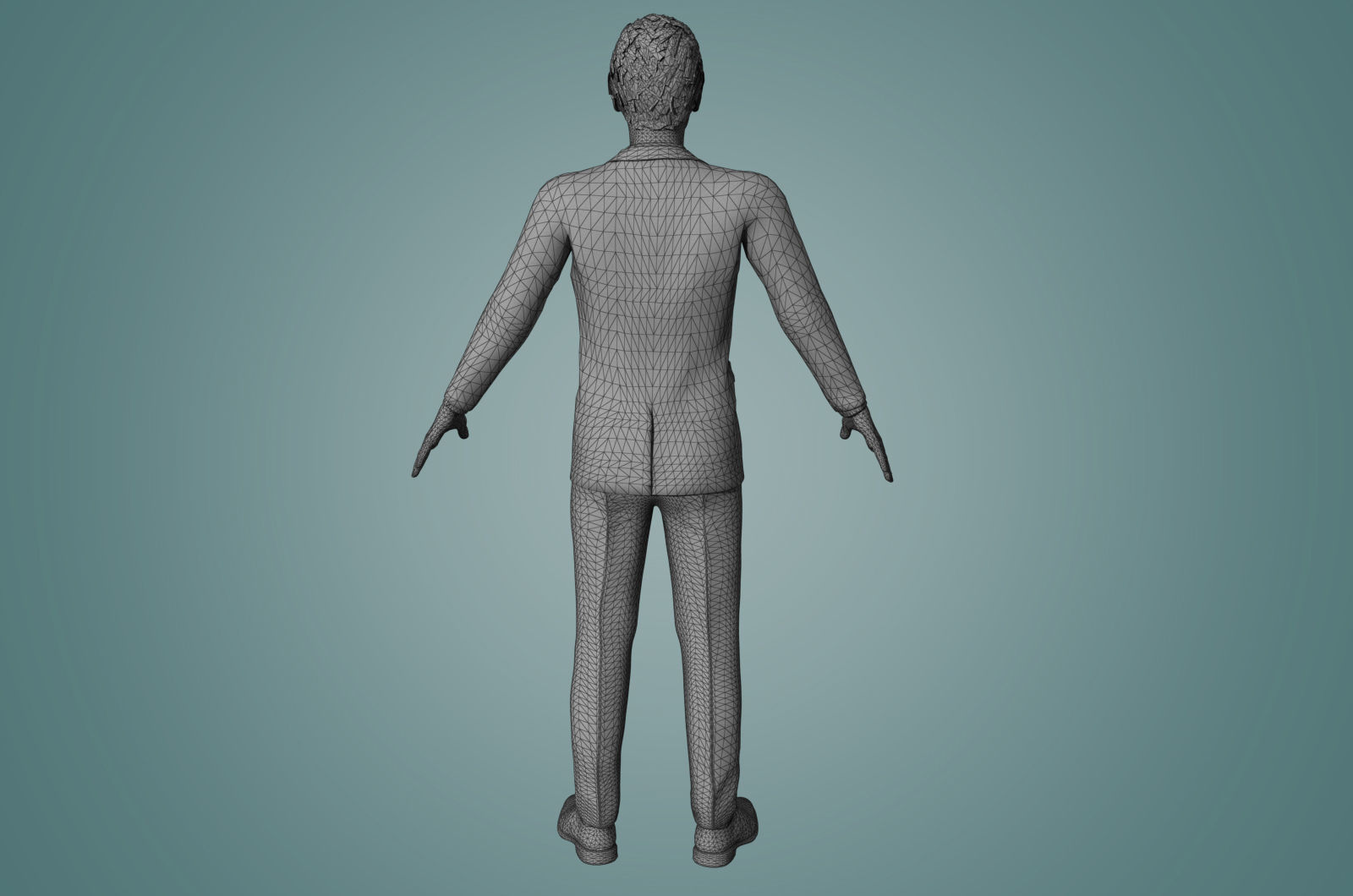 Realistic binding male staff Low-poly 3D model_12