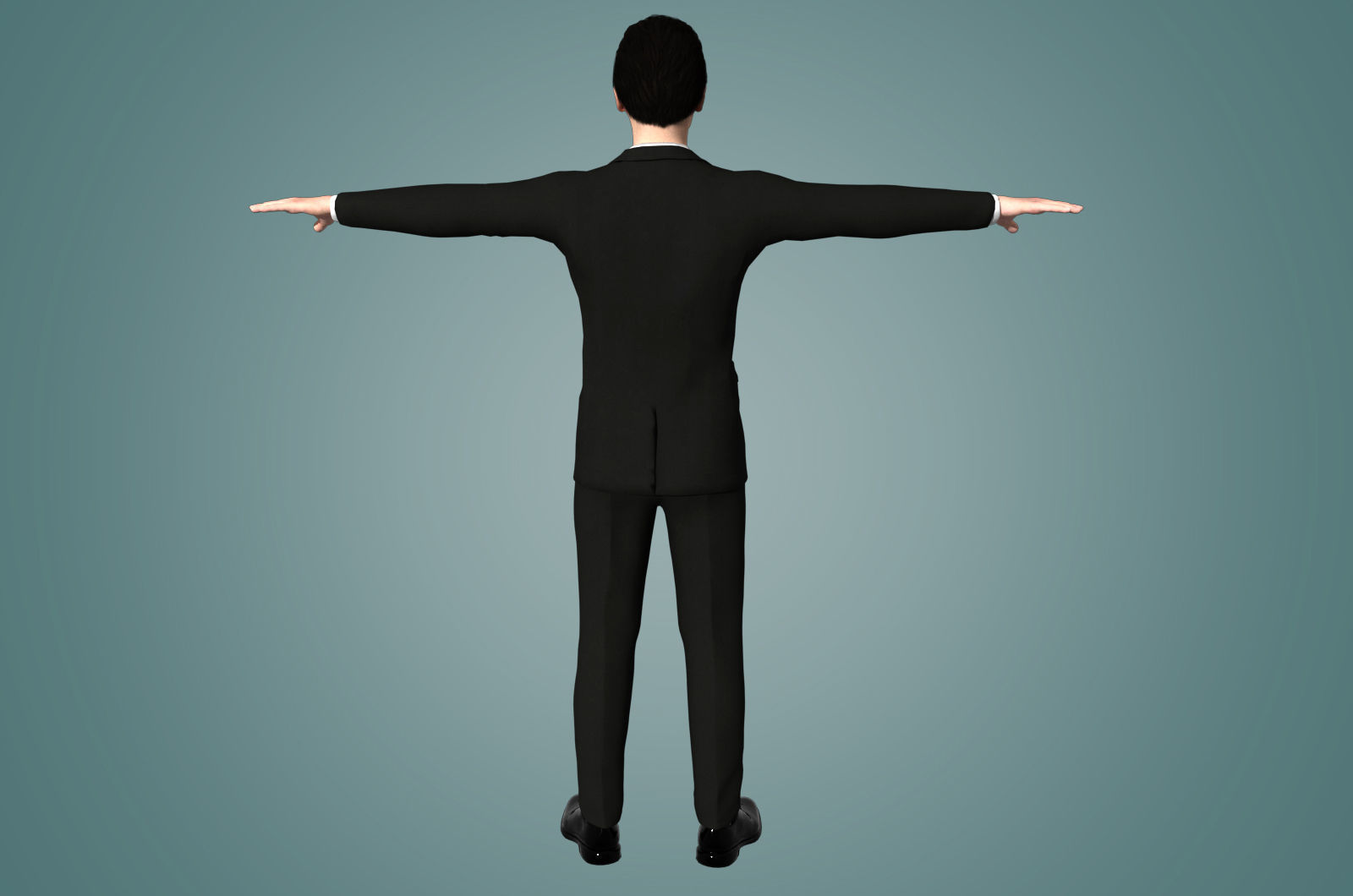 Realistic binding male staff Low-poly 3D model_11