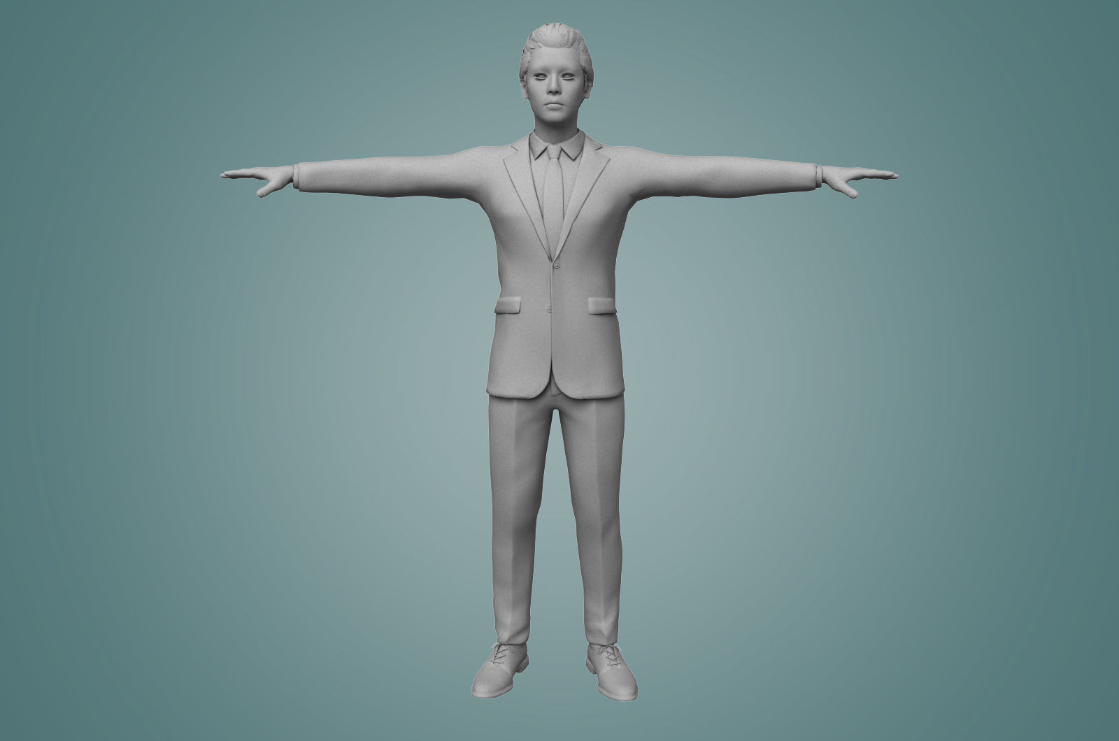 Realistic binding male staff Low-poly 3D model_7