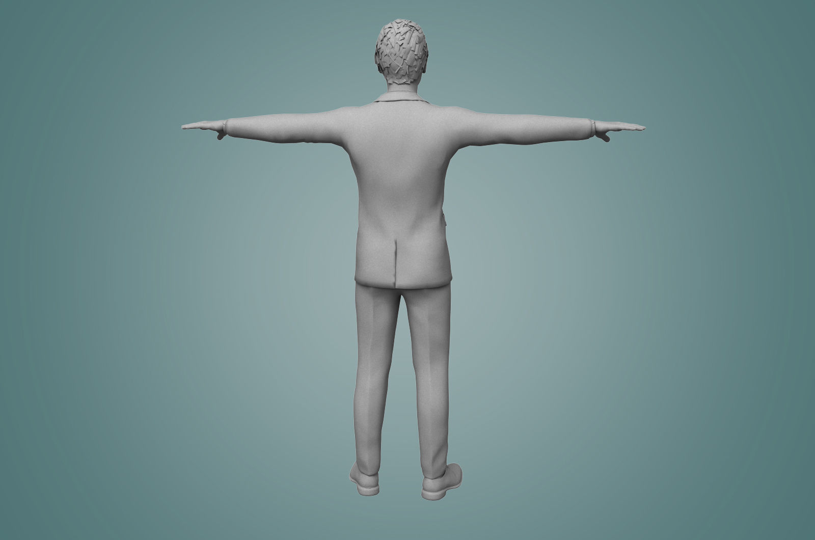 Realistic binding male staff Low-poly 3D model_6