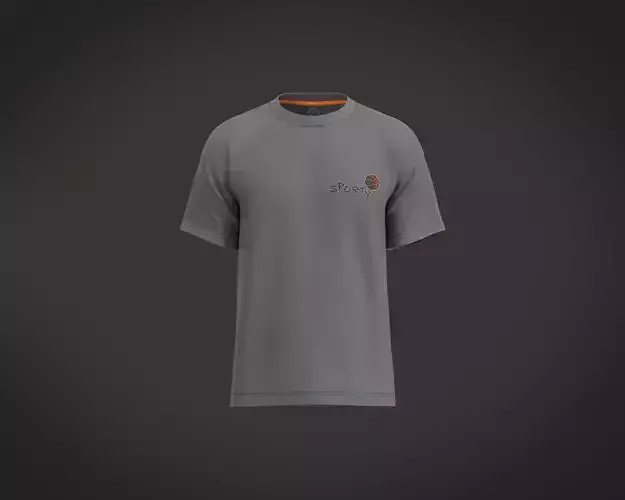 Mens basic t shirt with basketball graphic