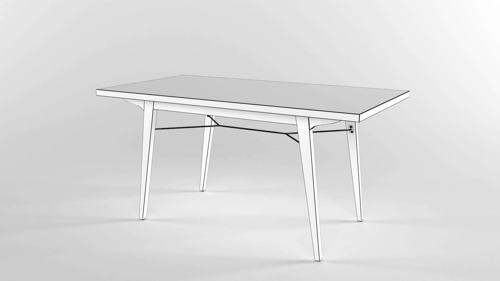 Miles Dining Table - Castlery 3D model_5