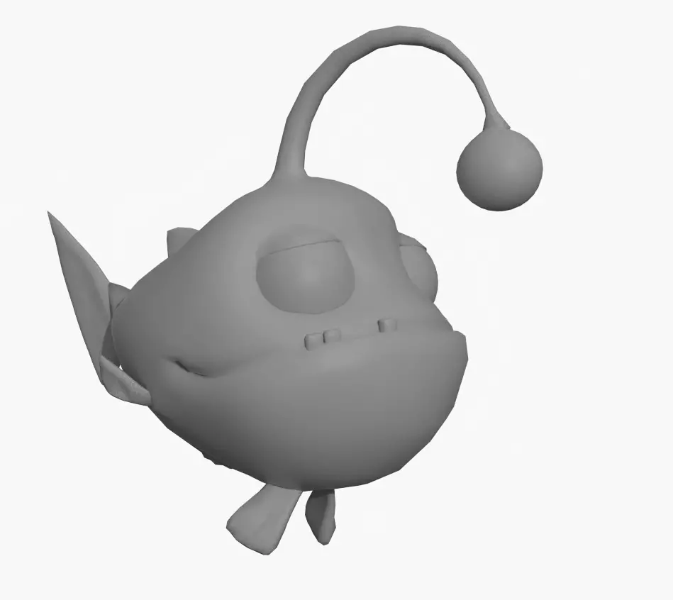 Low Poly Anglerfish 3D Model for Print 3D print model_0