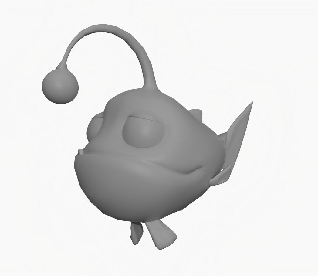 Low Poly Anglerfish 3D Model for Print 3D print model_1