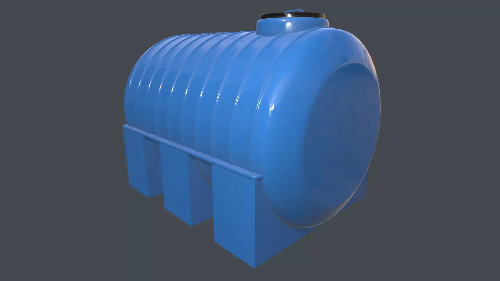 Water Tank Low-poly 3D model_0