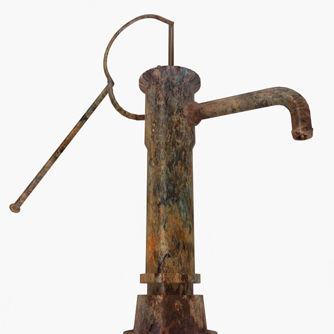 Old Water Hand Pump Low-poly 3D model_3