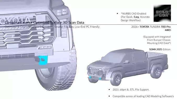 2024 2025 TOYOTA Tundra TRD Pro 3D Scan Front Chassis Mounts 3D model
