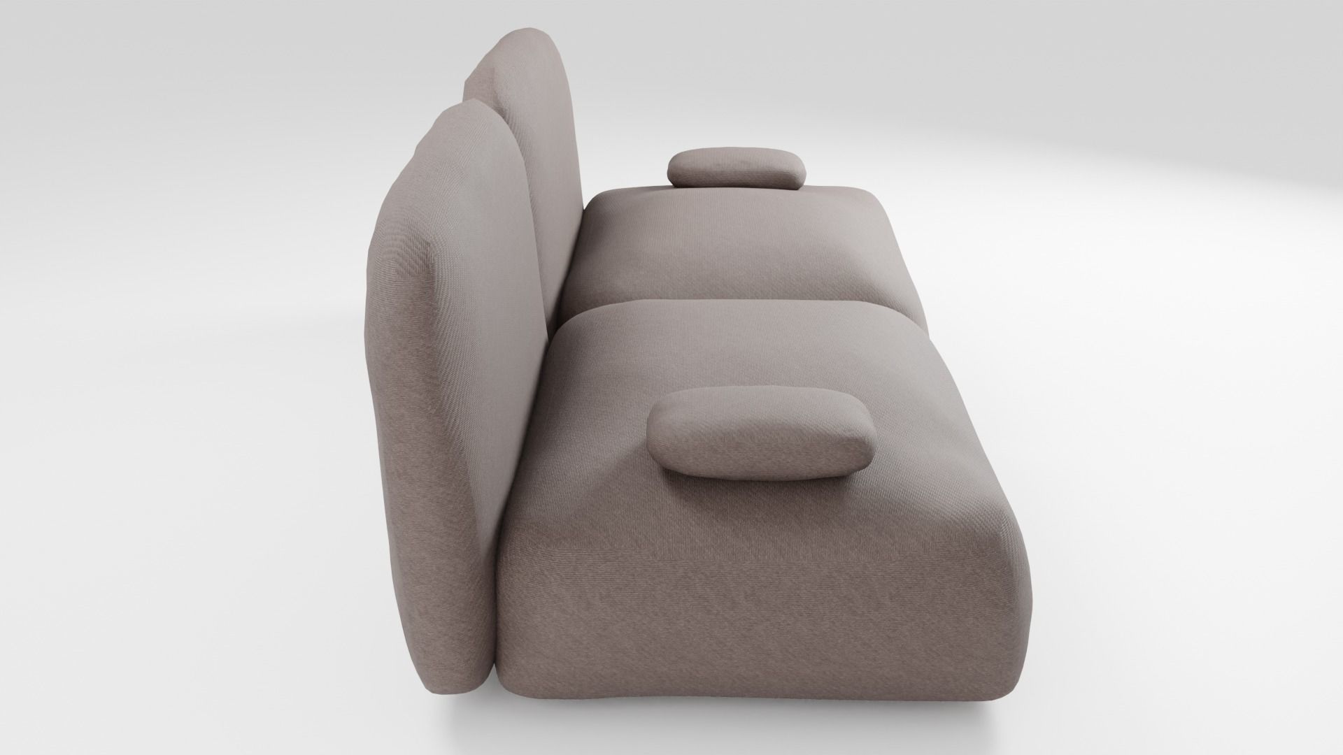 A soft sofa in brown tones upholstered in pleasant fabric 3D model_1
