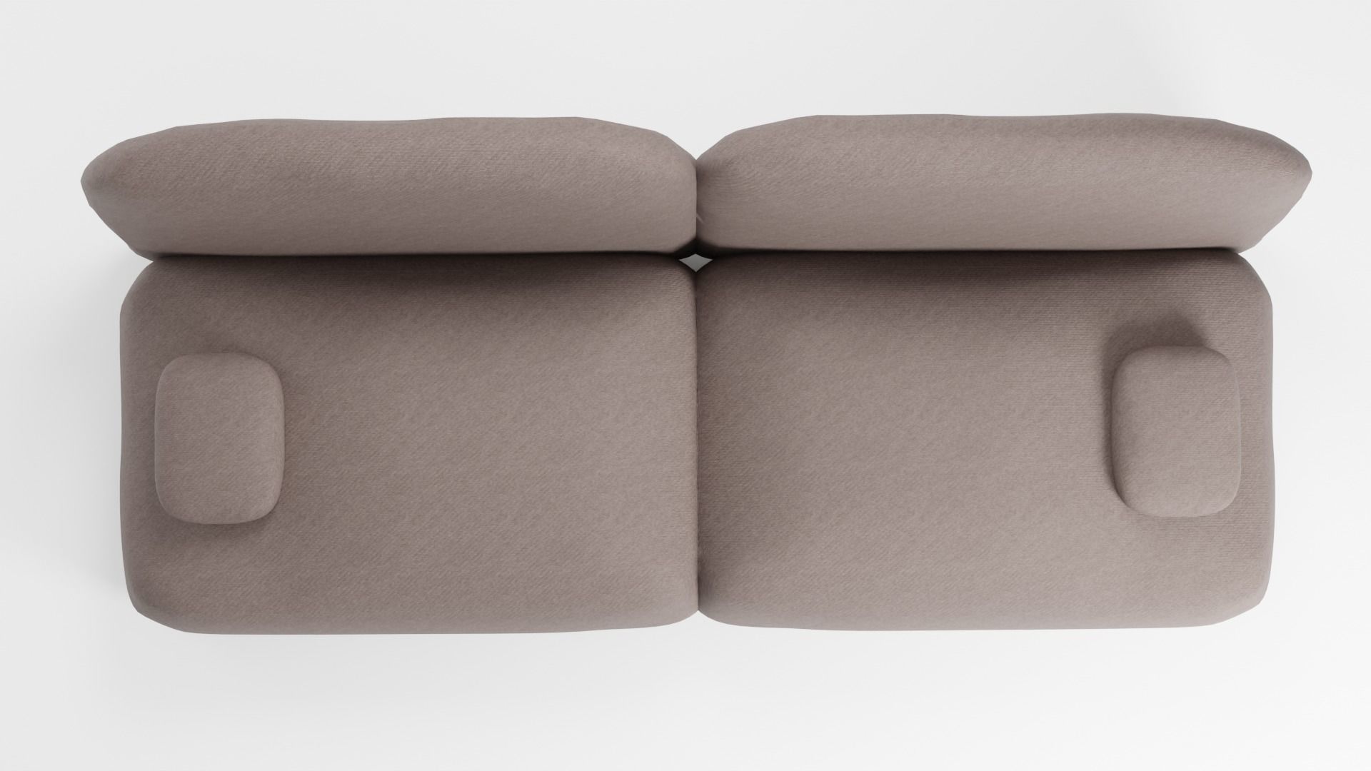 A soft sofa in brown tones upholstered in pleasant fabric 3D model_5