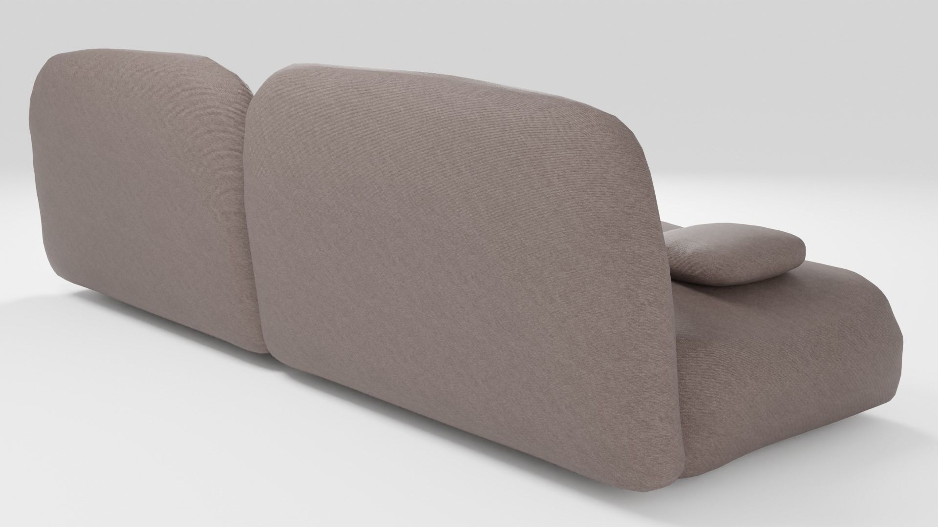 A soft sofa in brown tones upholstered in pleasant fabric 3D model_2