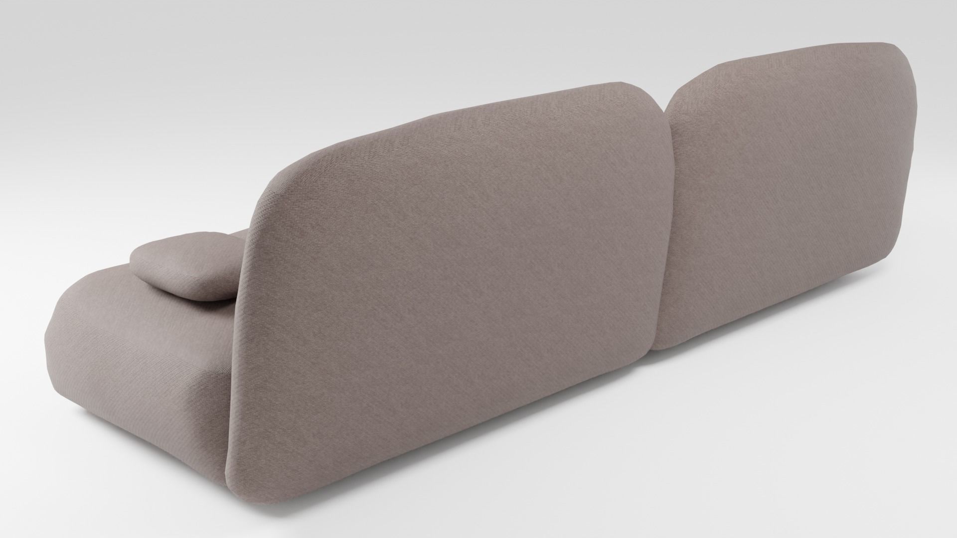 A soft sofa in brown tones upholstered in pleasant fabric 3D model_3