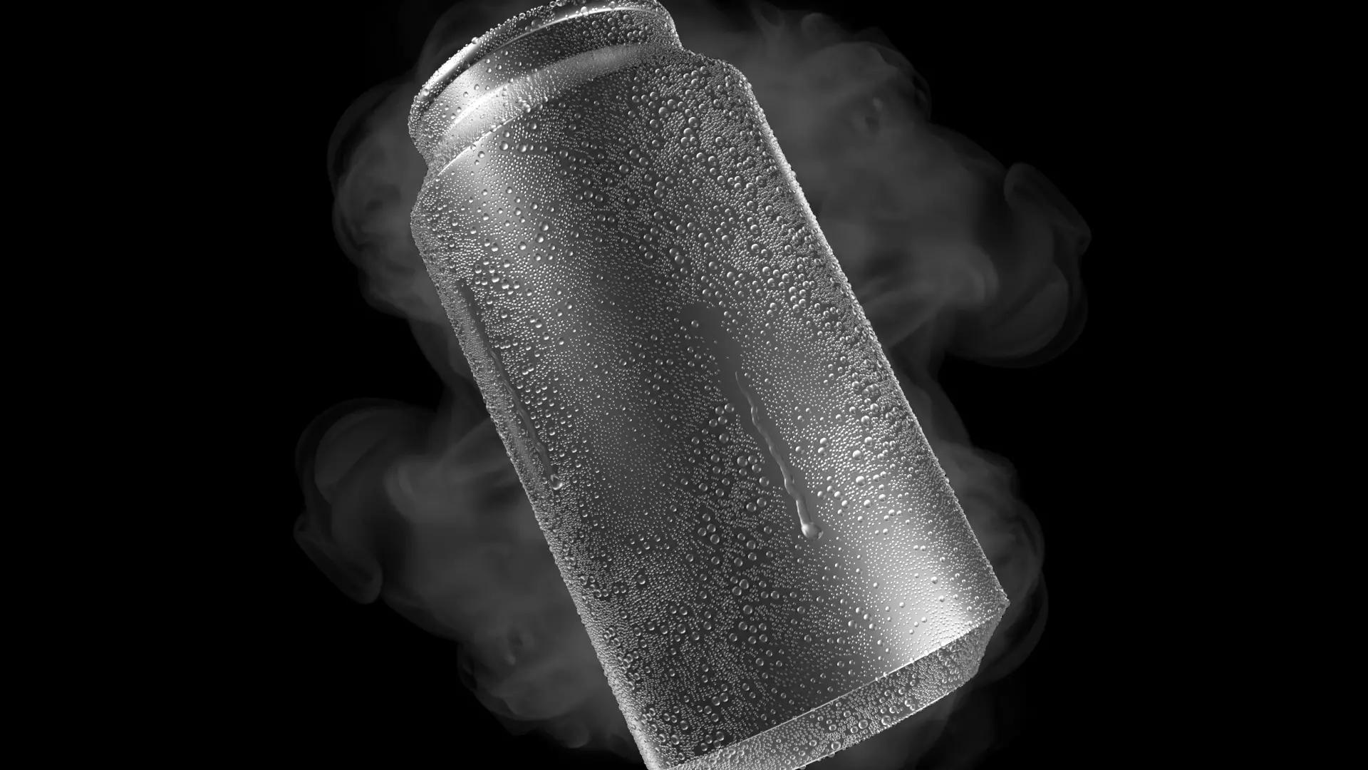 375 ml Standard Can With Dense Water Droplets 3D model