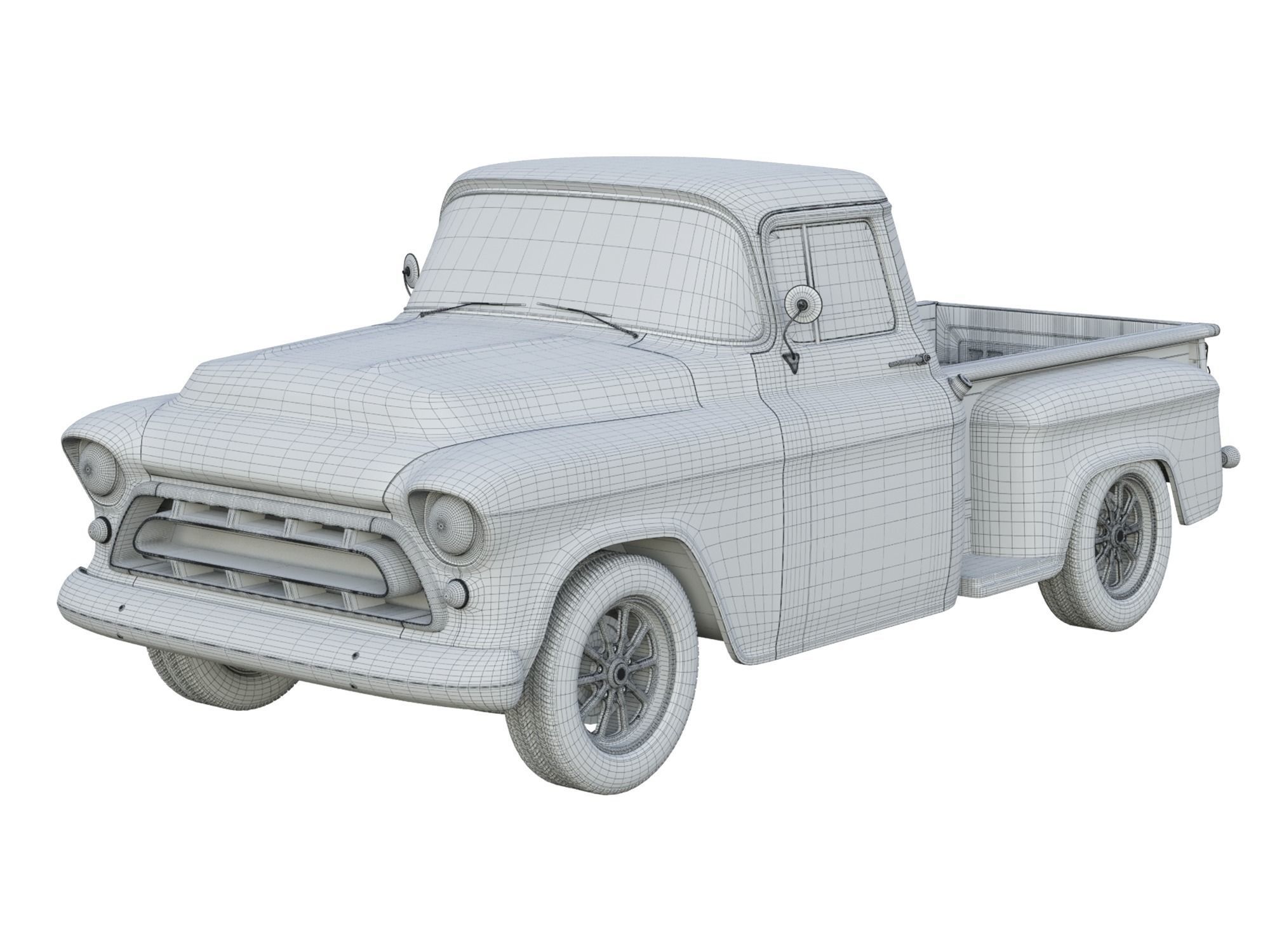 1957 Chevrolet Custom  3100 Stepside Pickup 3D model_11