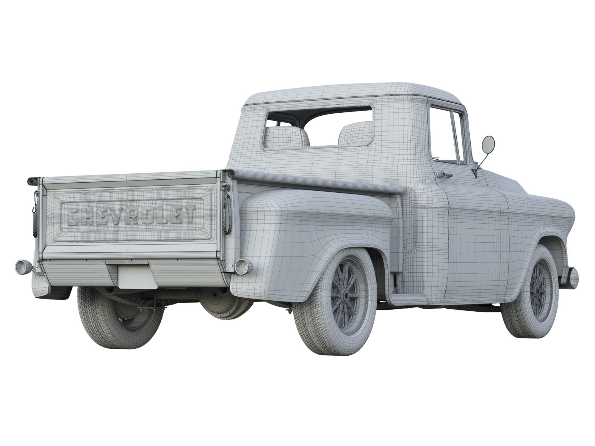 1957 Chevrolet Custom  3100 Stepside Pickup 3D model_12
