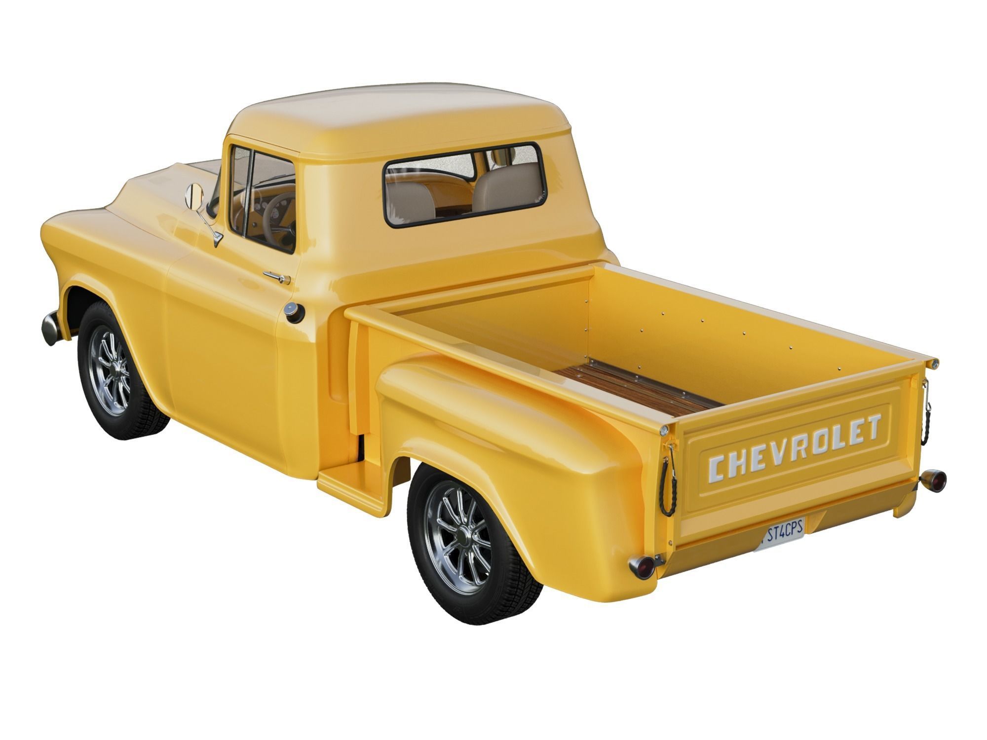 1957 Chevrolet Custom  3100 Stepside Pickup 3D model_5