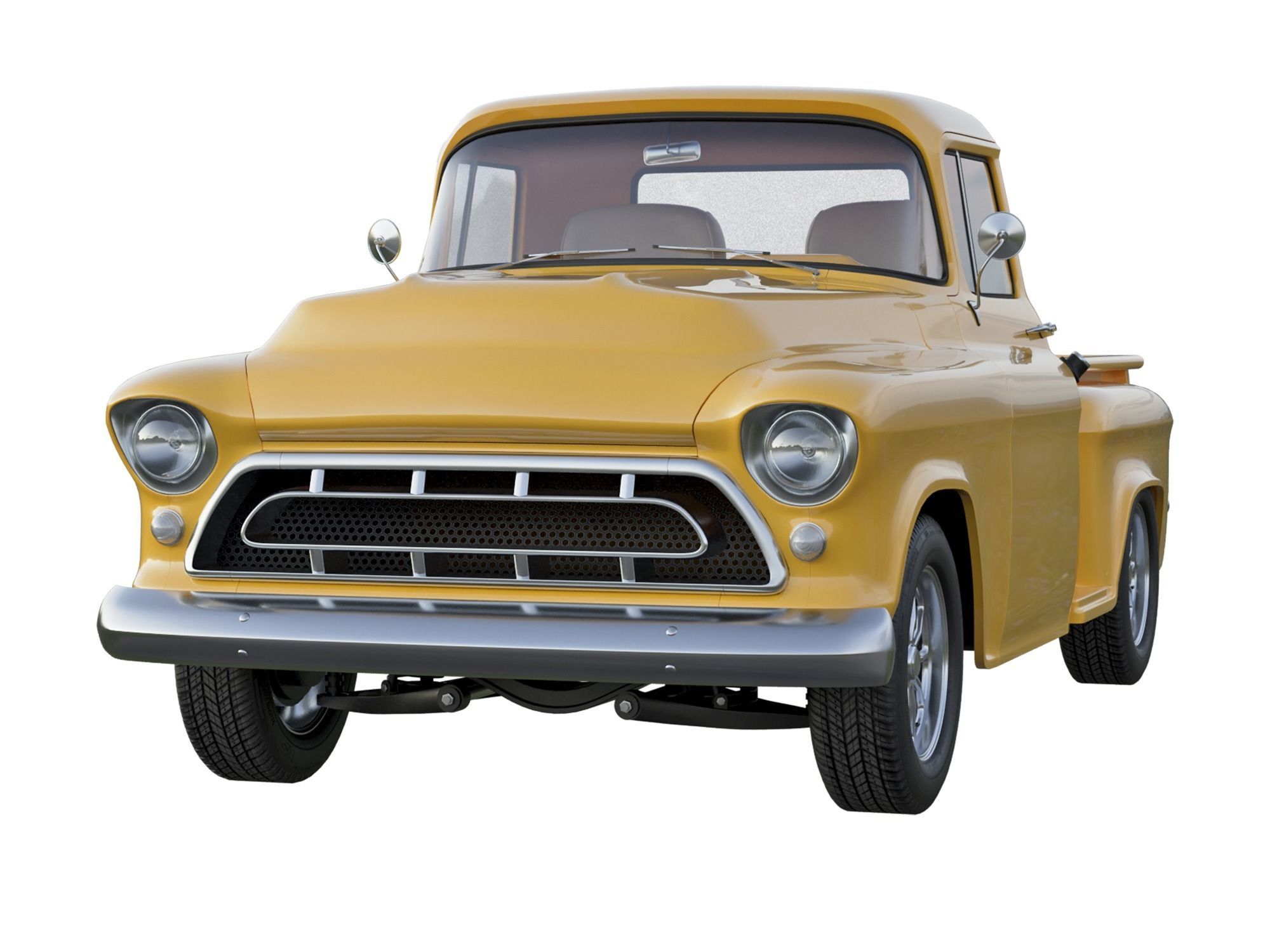 1957 Chevrolet Custom  3100 Stepside Pickup 3D model_6