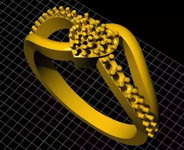 heart  design ring 3dm file