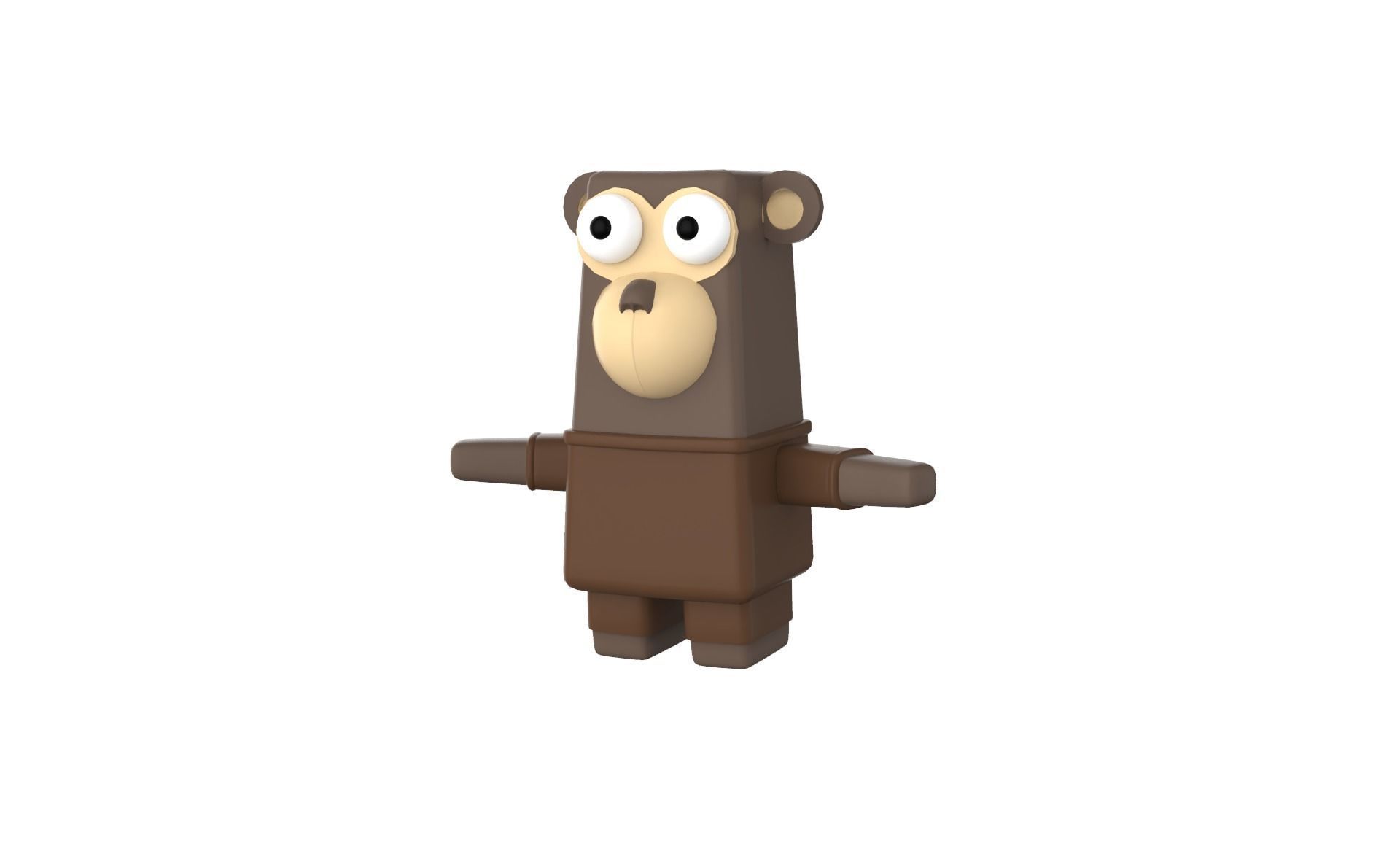Character Animal Cartoon Pack 003 Low-poly 3D model_9