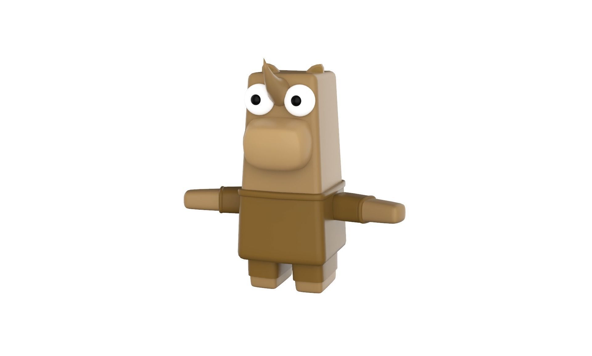 Character Animal Cartoon Pack 003 Low-poly 3D model_10