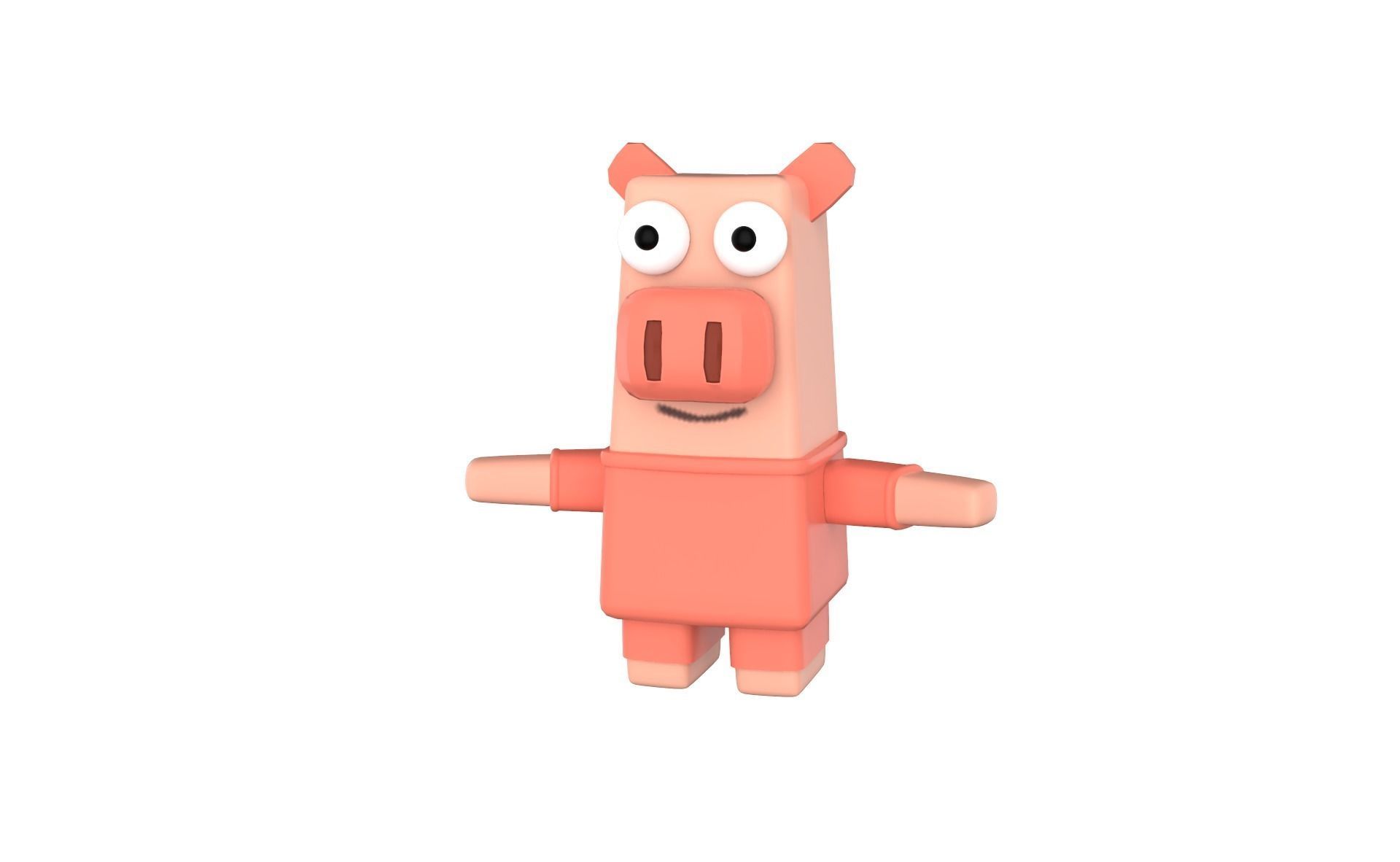 Character Animal Cartoon Pack 003 Low-poly 3D model_2