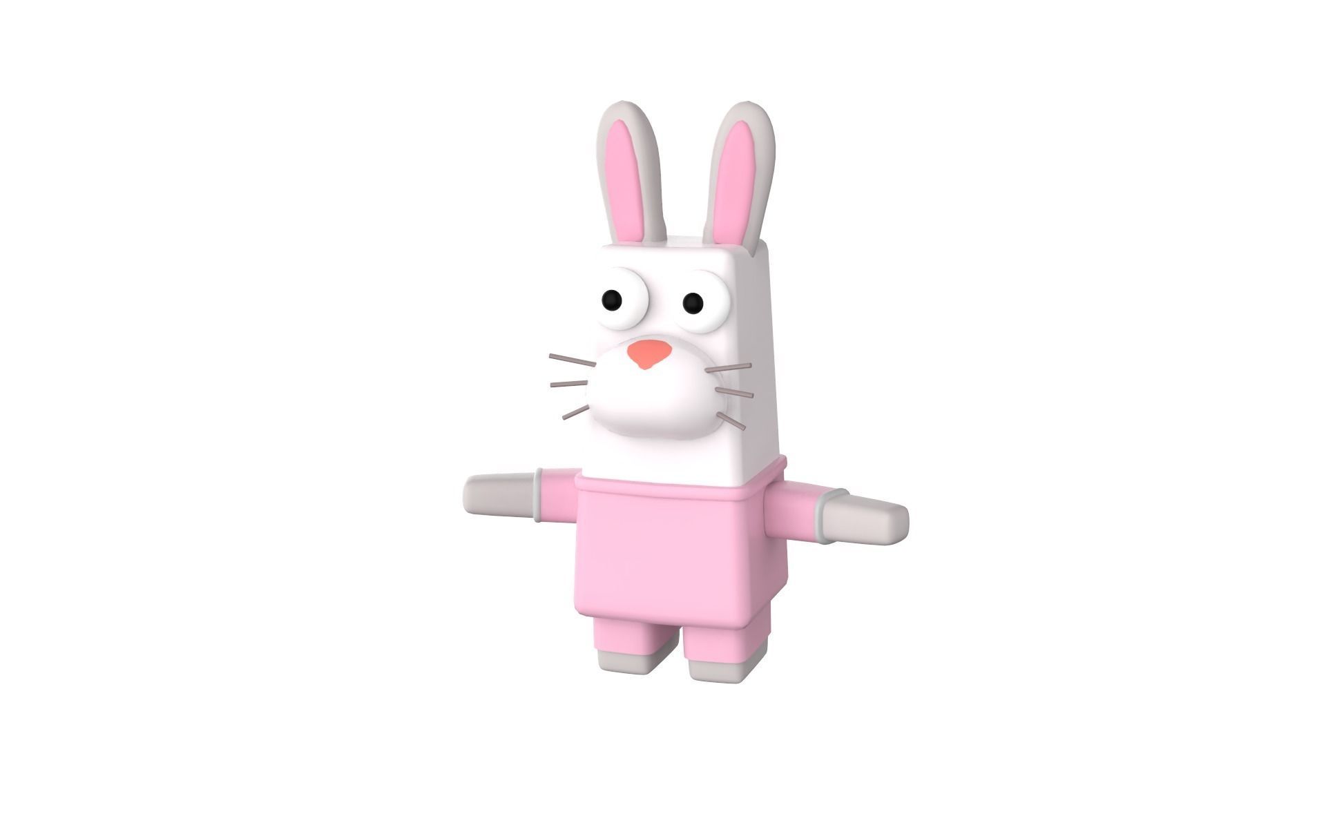 Character Animal Cartoon Pack 003 Low-poly 3D model_3