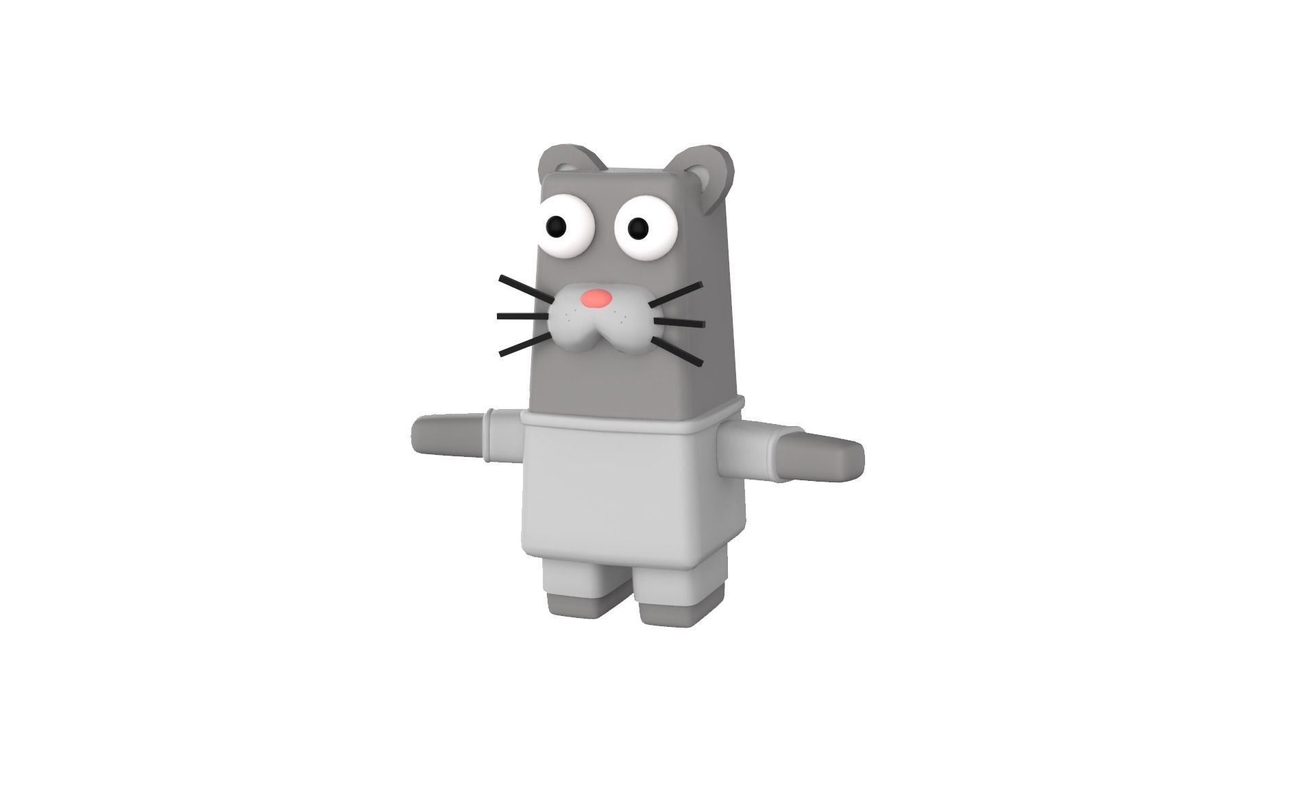 Character Animal Cartoon Pack 003 Low-poly 3D model_6
