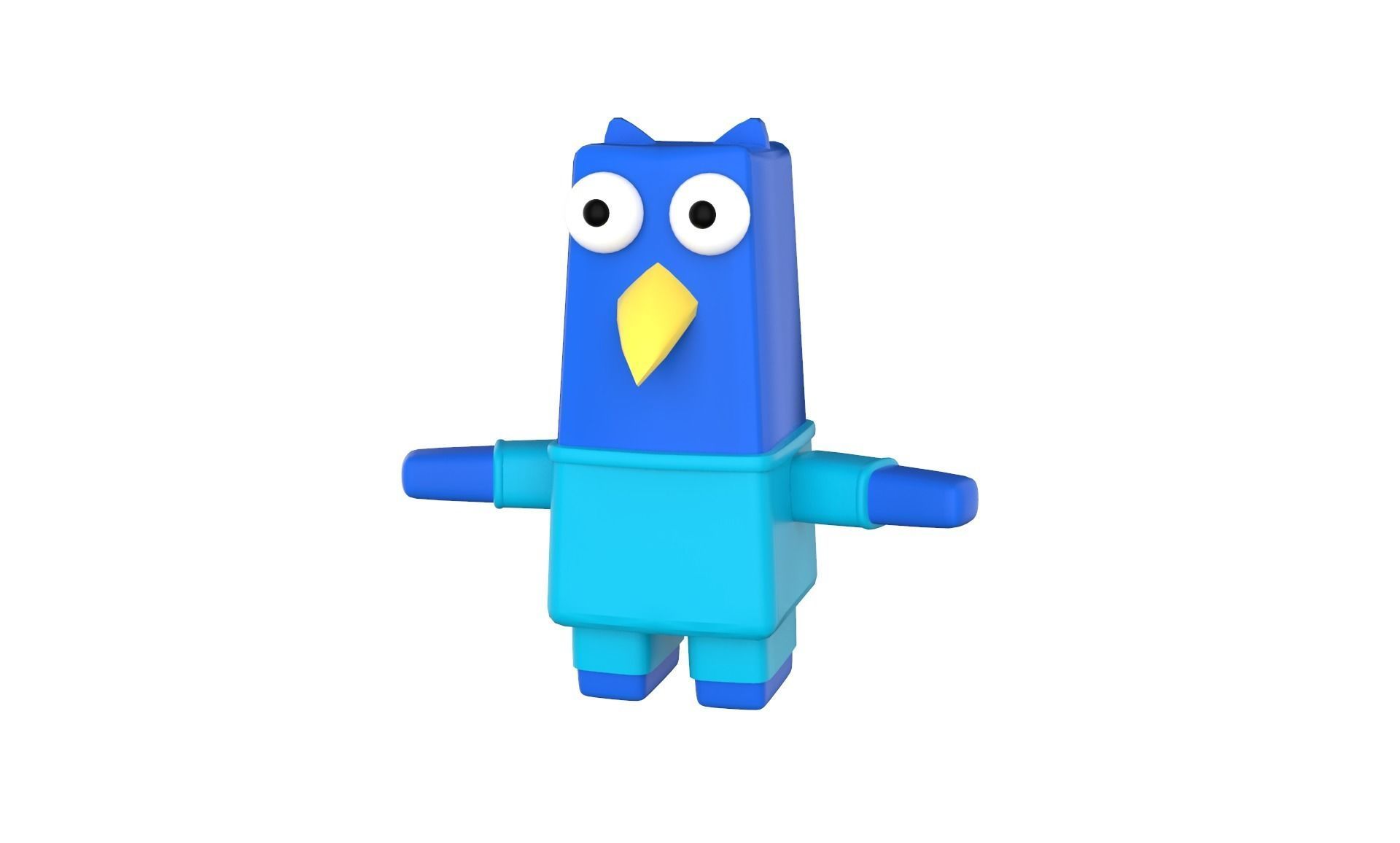 Character Animal Cartoon Pack 003 Low-poly 3D model_11