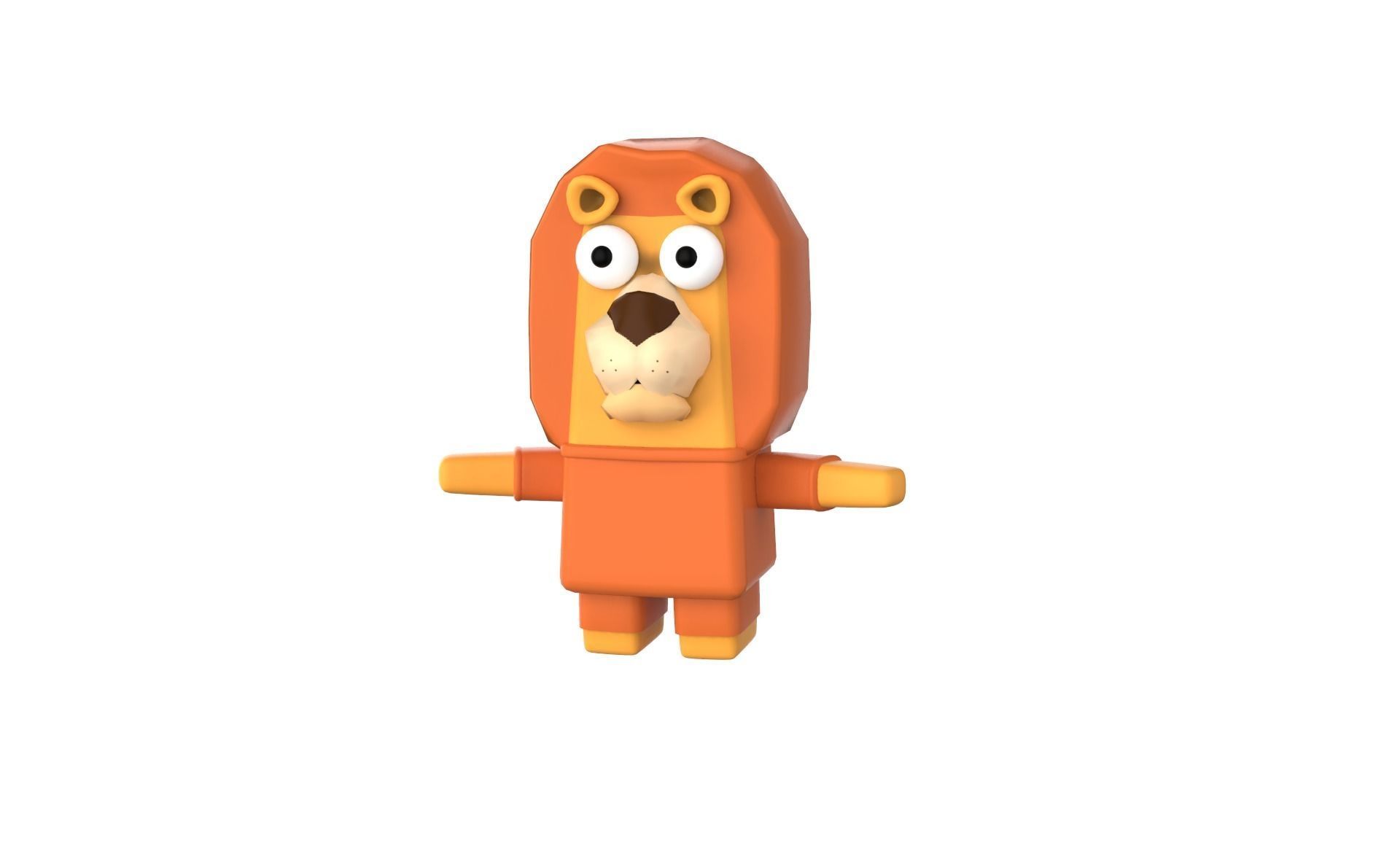 Character Animal Cartoon Pack 003 Low-poly 3D model_4