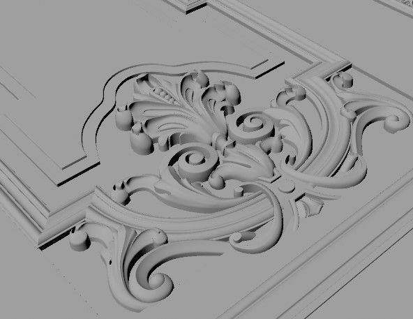 DOOR High quality 3d models for processing on a cnc machine STL 3D model_3