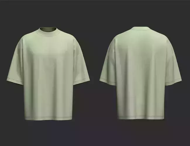 Men Oversized Tshirt 3D Model