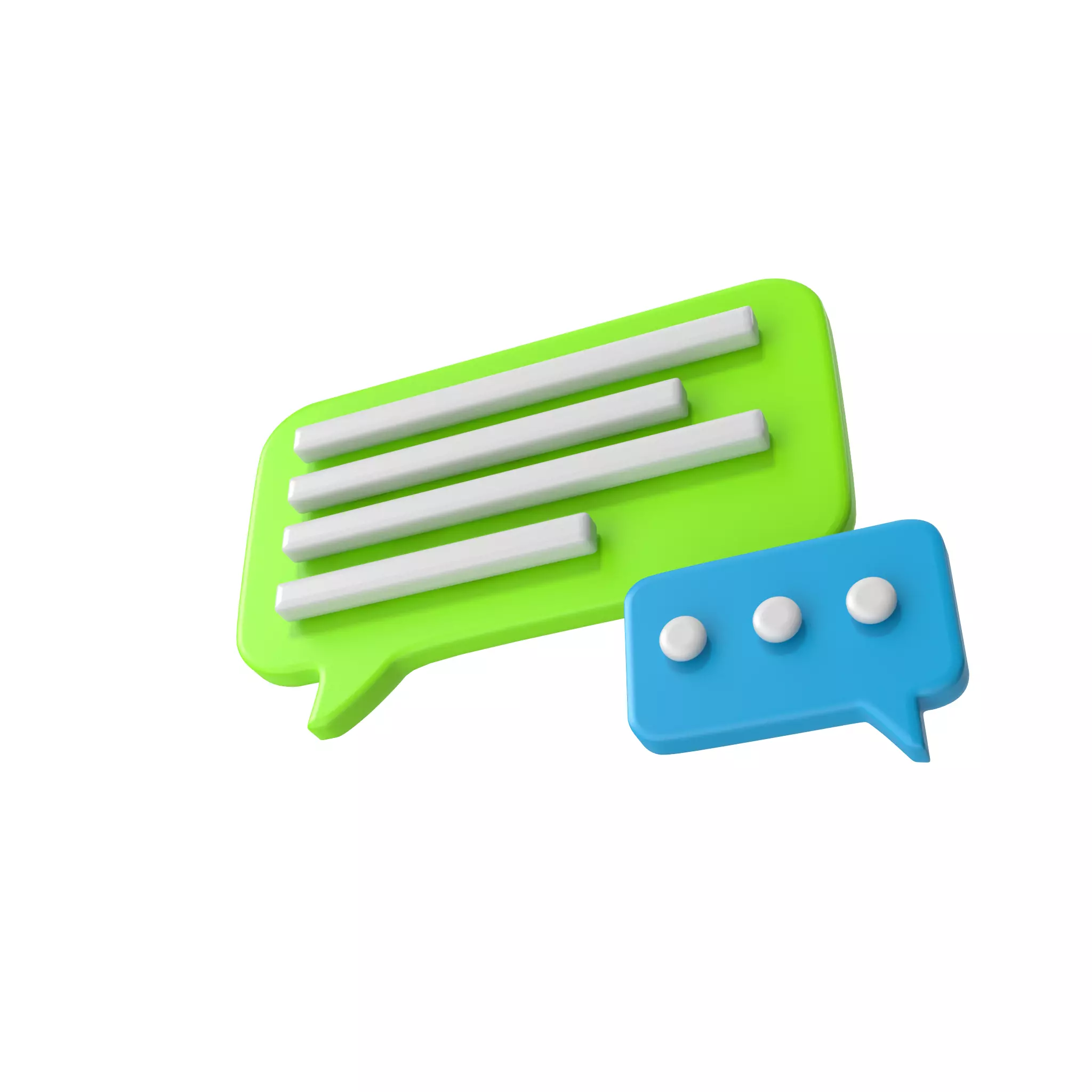 Message Cartoon Low-poly 3D model