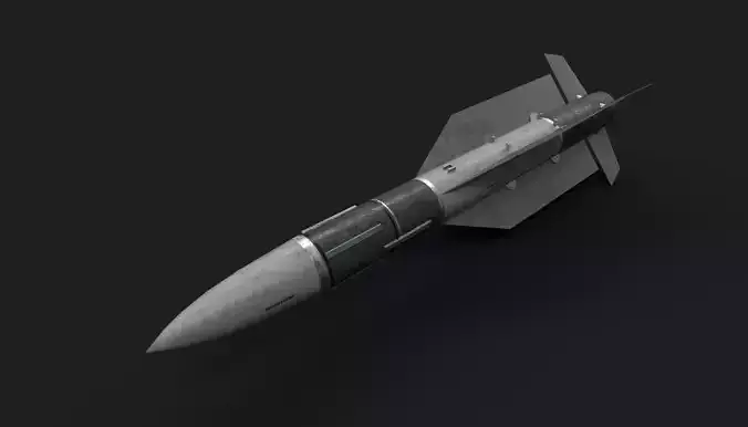 aa9 r33 air to air missile Low-poly 3D model