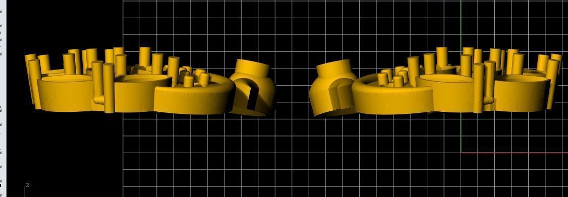 swan studs earrings 3dm file 3D print model_4