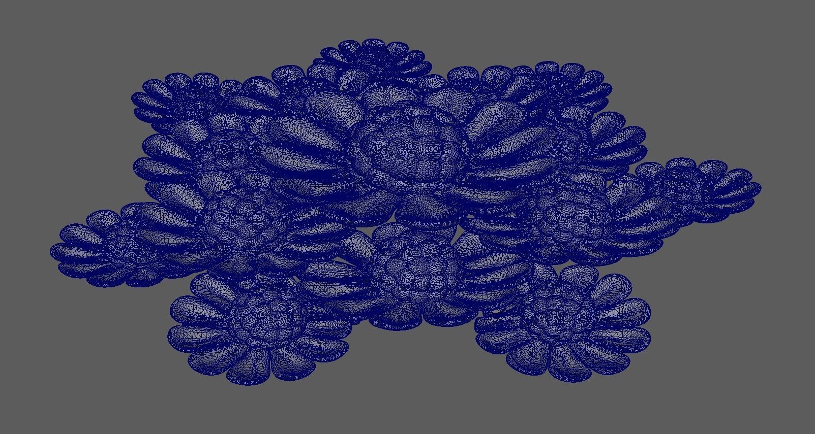 High Poly Daisy Flowers 3D Print Model 3D print model_4