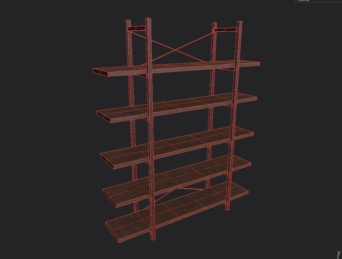 Shelf M01 Low-poly 3D model_1
