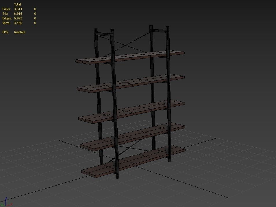 Shelf M01 Low-poly 3D model_2