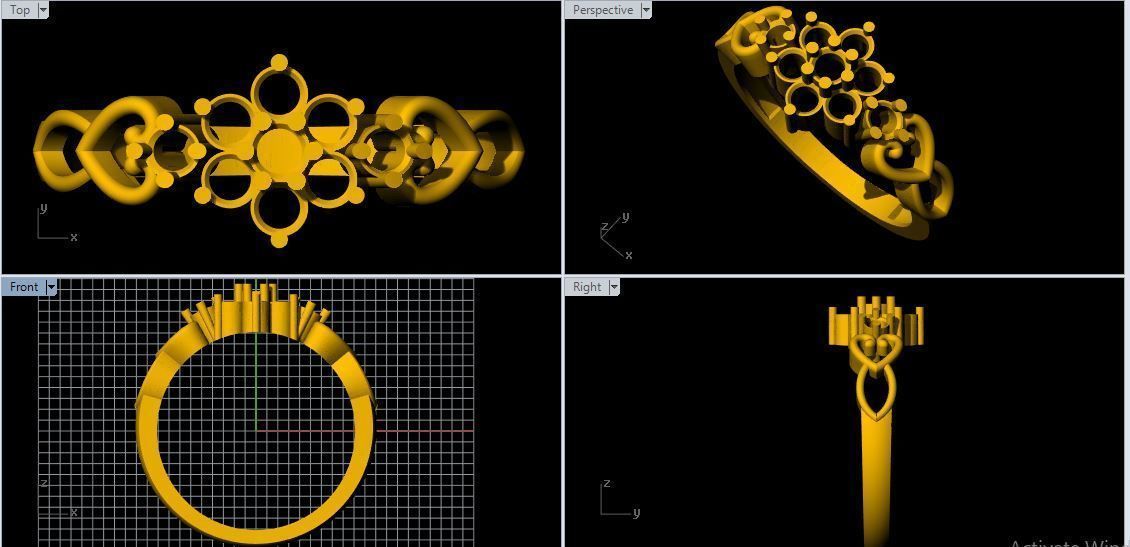 ladies ring 3dm file 3D print model_1