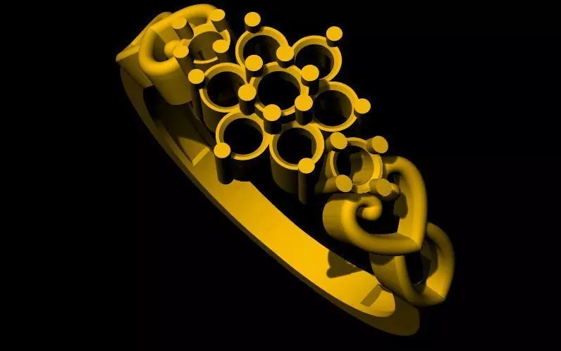 ladies ring 3dm file 3D print model_0