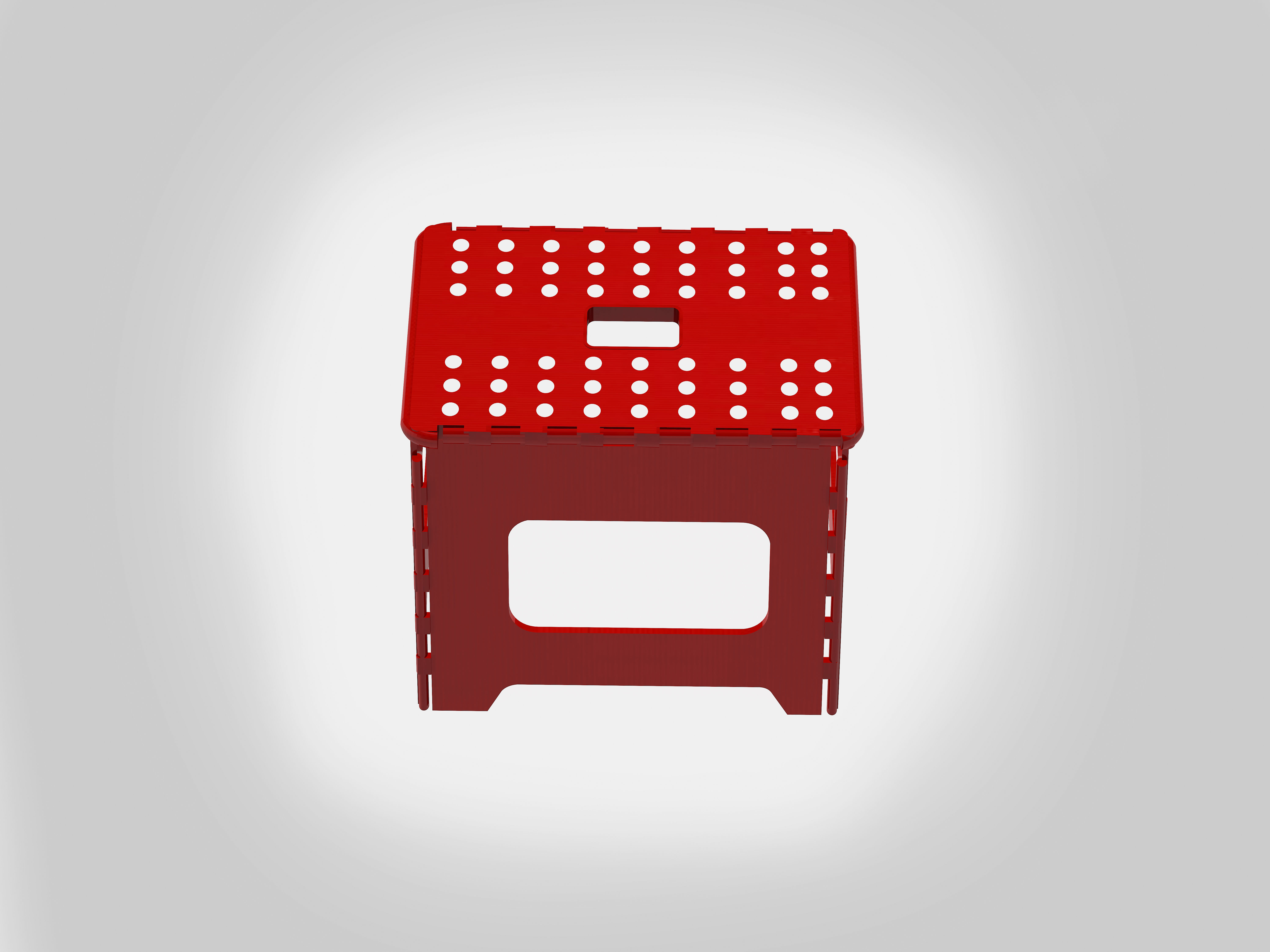 Circus Bench Low-poly 3D model_3