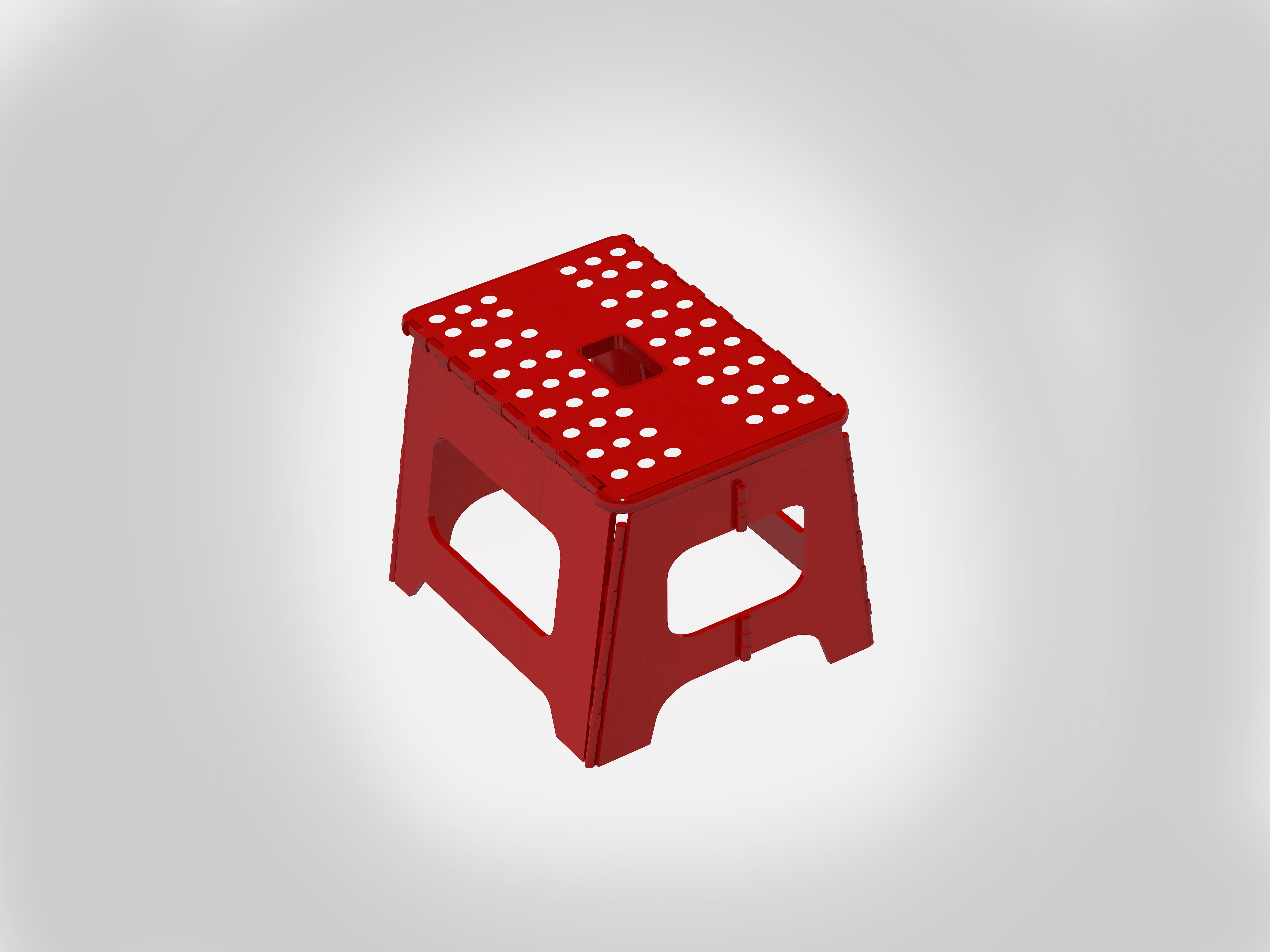 Circus Bench Low-poly 3D model_1
