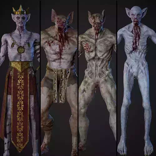 Horror Vampires Pack 3D Model 3D Model Collection