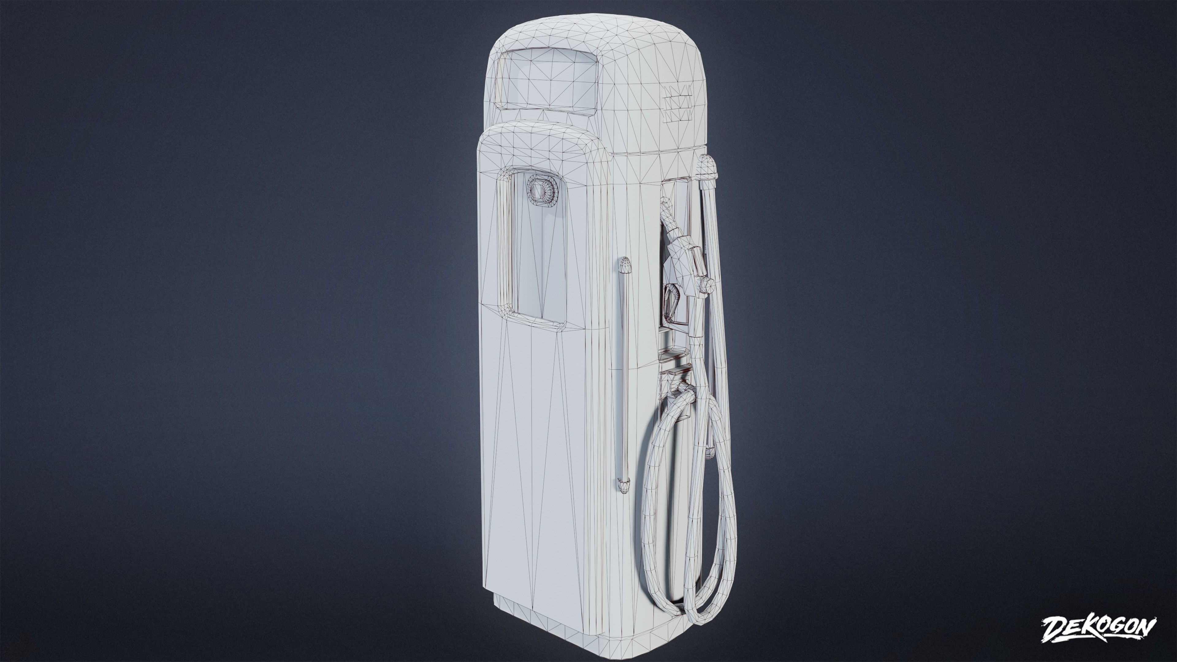 ATTIC - Old Gas Pump 01 - LOW POLY Low-poly 3D model_9