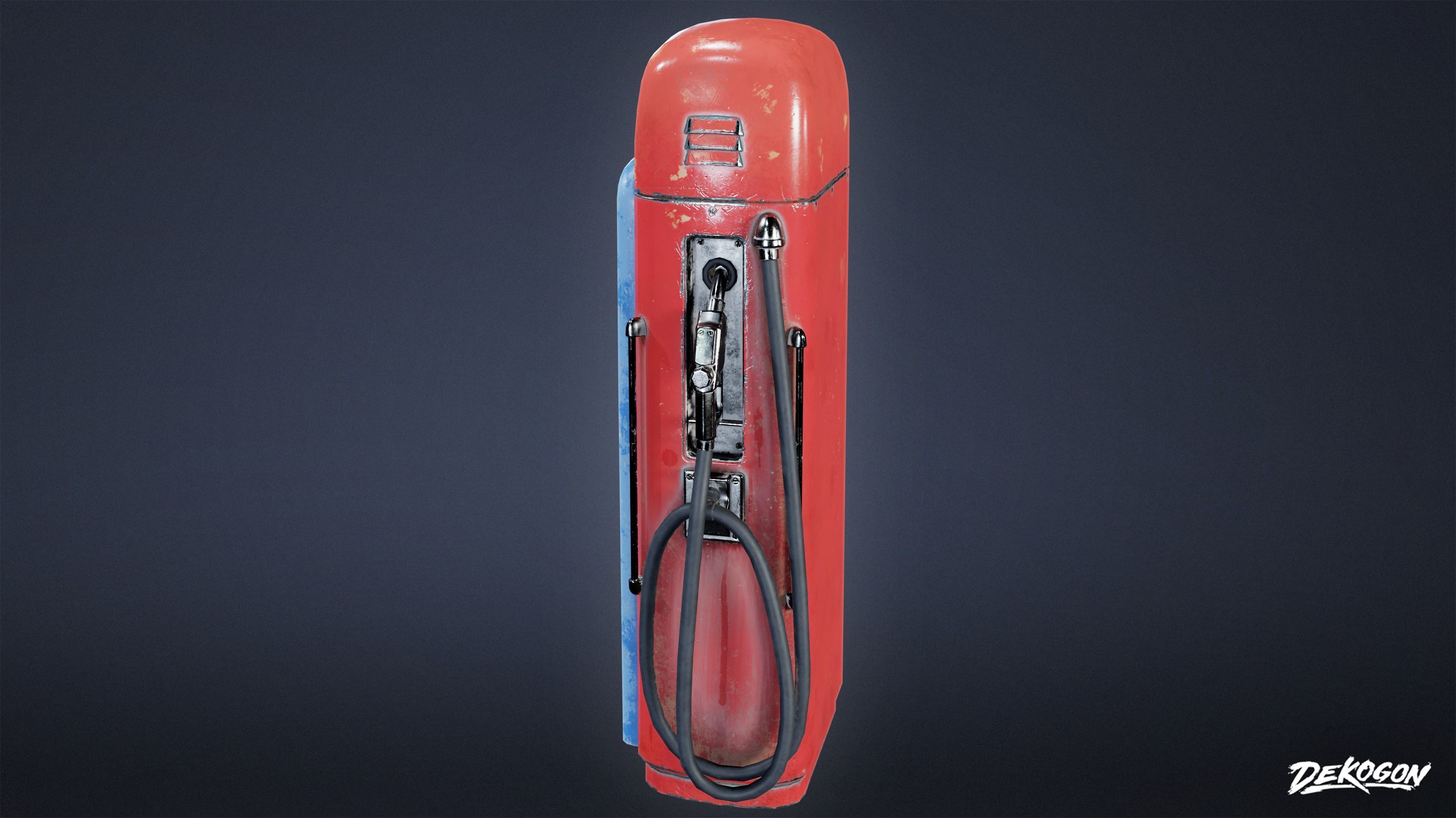 ATTIC - Old Gas Pump 01 - LOW POLY Low-poly 3D model_4