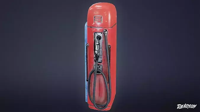 ATTIC - Old Gas Pump 01 - LOW POLY Low-poly 3D model 5