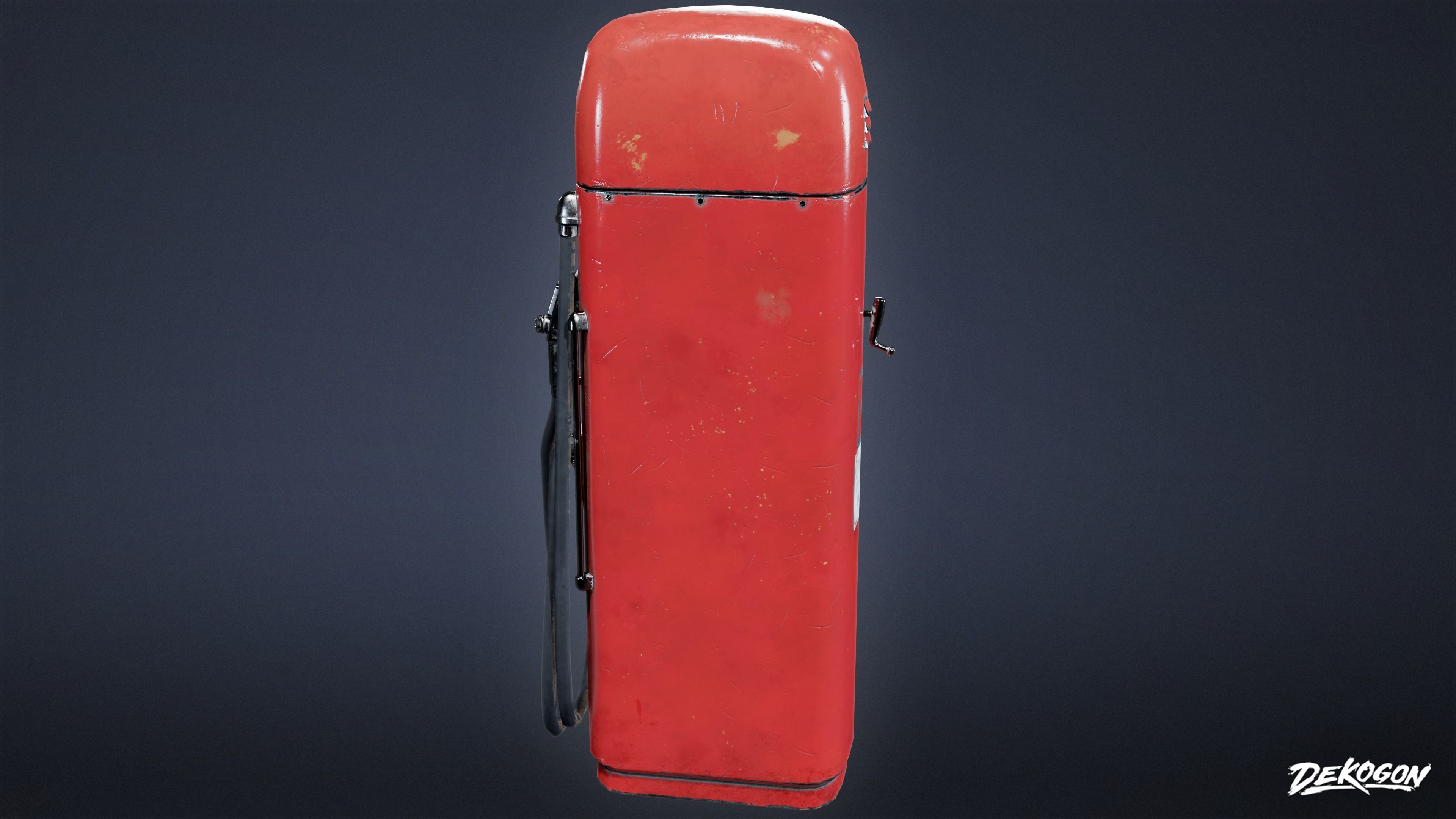 ATTIC - Old Gas Pump 01 - LOW POLY Low-poly 3D model_3