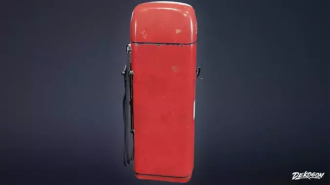 ATTIC - Old Gas Pump 01 - LOW POLY Low-poly 3D model 4